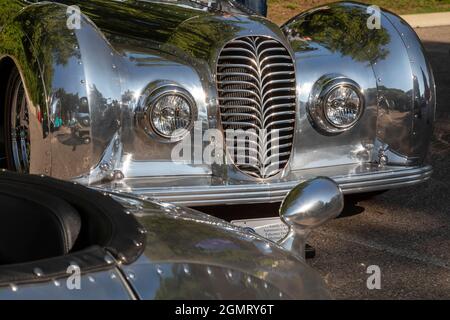 Grosse Pointe Shores, Michigan - le Falconer Dodici, un véhicule construit par le designer et sculpteur automobile Randy Grubb aux yeux sur le Design auto show. Banque D'Images