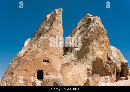 Vieille église, Une église appartenant à des civilisations anciennes en Cappadoce, c'est un artefact historique qui a réussi à porter les traces du passé à Banque D'Images