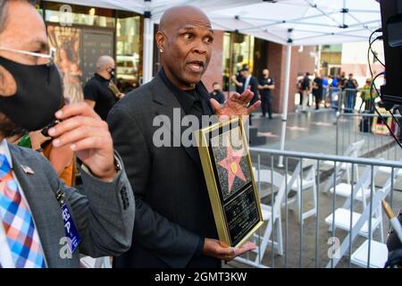 Personnalité de la radio Big Boy lors d'une cérémonie de la marche de la renommée à Hollywood pour le vrai DJ Kurt 92.3 « Big Boy » Alexander, le mercredi 8 septembre 2021, à Los Angeles. Banque D'Images