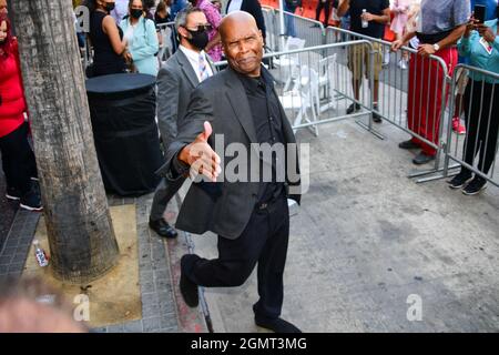 Personnalité de la radio Big Boy lors d'une cérémonie de la marche de la renommée à Hollywood pour le vrai DJ Kurt 92.3 « Big Boy » Alexander, le mercredi 8 septembre 2021, à Los Angeles. Banque D'Images