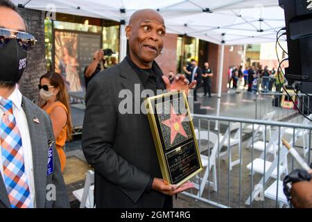 Personnalité de la radio Big Boy lors d'une cérémonie de la marche de la renommée à Hollywood pour le vrai DJ Kurt 92.3 « Big Boy » Alexander, le mercredi 8 septembre 2021, à Los Angeles. Banque D'Images