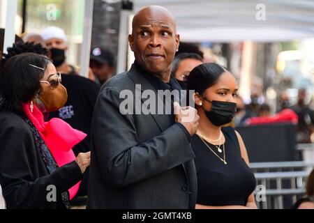 Personnalité de la radio Big Boy lors d'une cérémonie de la marche de la renommée à Hollywood pour le vrai DJ Kurt 92.3 « Big Boy » Alexander, le mercredi 8 septembre 2021, à Los Angeles. Banque D'Images