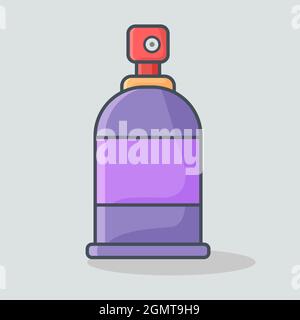 flacon pulvérisateur de cheveux isolé dessin animé vecteur illustration dans le style plat Illustration de Vecteur