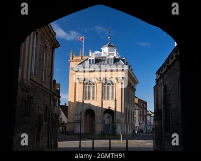 Abingdon, Angleterre - 1er février 2018 l'un des plus anciens et des plus beaux bâtiments d'Abingdon, le County Hall - aujourd'hui Abingdon Museum - a été construit entre 1 Banque D'Images