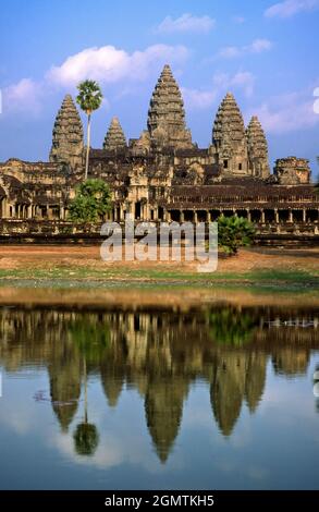 Angkor Wat, Cambodge - 19 janvier 2005 Le triomphe de la culture khmère médiévale, les trésors d'Angkor Wat et d'Angkor Thom au Cambodge sont incomparables. Banque D'Images