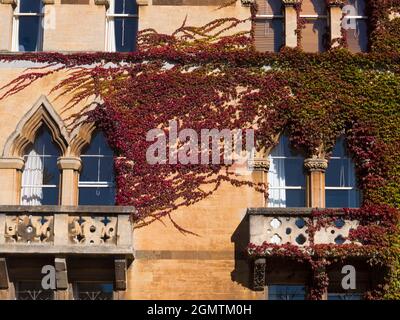 Oxford, Angleterre - 27 septembre 2018 Fondé en 1525 par Thomas Wolsey, Lord Chancelier d'Angleterre, le Christ Church College demeure l'un des plus anciens, Banque D'Images