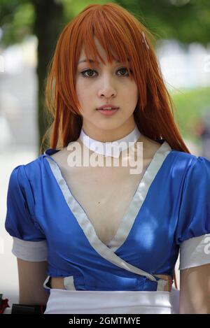 Londres, Angleterre - 23 mai 2009; une jeune femme en vue. Un des nombreux cosplay folk qui sortent d'un Anime Festival dans Excel Center, Londres. Cosplay Banque D'Images