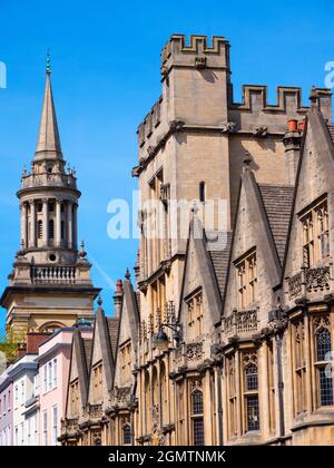 Oxford, Angleterre - 14 mai 2019 fondé en 1509, le nom inhabituel du Brasenose College of Oxford University peut provenir du nom d'un laiton ou d'une br Banque D'Images