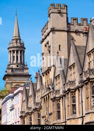 Oxford, Angleterre - 14 mai 2019 fondé en 1509, le nom inhabituel du Brasenose College of Oxford University peut provenir du nom d'un laiton ou d'une br Banque D'Images