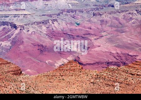 Arizona, États-Unis - juin 2008; Desert View est situé à plus de 20 miles à l'est de la principale zone développée du Grand Canyon Village, vers l'est en Banque D'Images