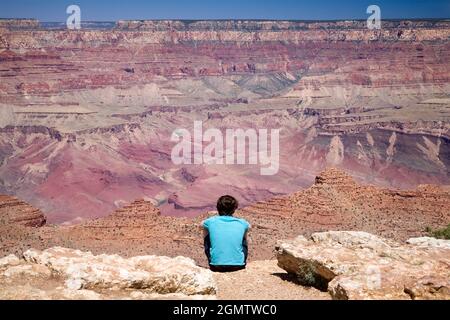 Arizona, États-Unis - juin 2008; Desert View est situé à plus de 20 miles à l'est de la principale zone développée du Grand Canyon Village, vers l'est en Banque D'Images