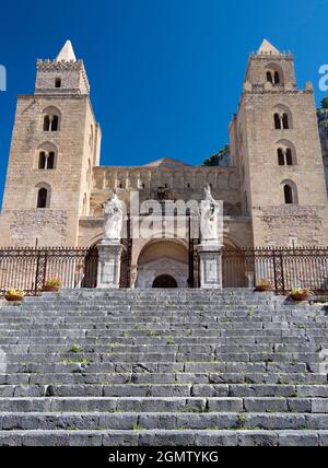 Cefal, Sicile, Italie - 25 septembre 2019 ; pas de personne en balle. L'ancienne ville sicilienne de Cefal, sur la côte nord de la Sicile, remonte à plus de 200 Banque D'Images