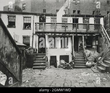 Jacob Riis photographie - Battle Alley - quartier général du gang de Whyo Banque D'Images