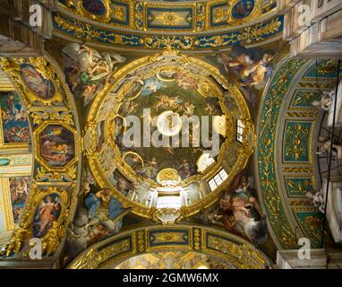 Gênes, Italie - juin 2013 ; cette somptueuse basilique baroque est une cathédrale catholique de Gênes, dans le nord de l'Italie ; ses décorations ornementales - présentées ici - emplo Banque D'Images
