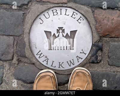 Composé de cinq sections circulaires, Jubilee Walkway fait 15 kilomètres de long et comprend de nombreux sites emblématiques de Londres. Les emplacements sur l'itinéraire sont m Banque D'Images