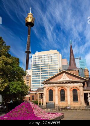 Sydney, Australie - 16 février 2019 la Tour de Sydney est la plus grande structure de Sydney et la deuxième plus grande tour d'observation de l'hémisphère Sud, Banque D'Images