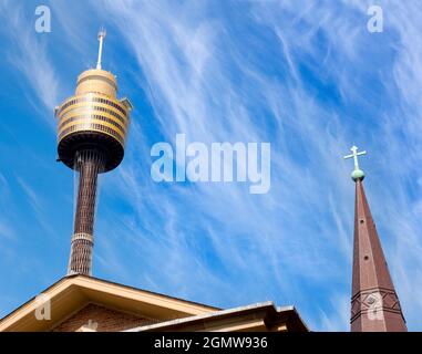 Sydney, Australie - 16 février 2019 la Tour de Sydney est la plus grande structure de Sydney et la deuxième plus grande tour d'observation de l'hémisphère Sud, Banque D'Images