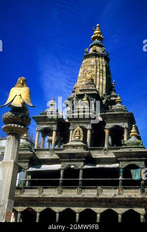 Patan, Népal - 12 octobre 1984 la ville historique de Patan est la troisième plus grande ville du Népal après Katmandou et Pokhara. Il est situé dans le centre-sud Banque D'Images