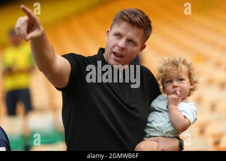 TV Presenter et Norwich City fan Jake Humphrey est vu - Norwich City v Watford, Premier League, Carrow Road, Norwich, Royaume-Uni - 18 septembre 2021 usage éditorial seulement - des restrictions DataCo s'appliquent Banque D'Images