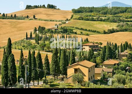 Pays de campagne près de Montepulciano, Toscane, Italie, Europe Banque D'Images