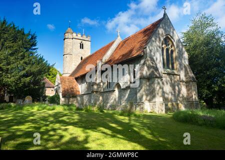 Little Wittenham, Oxfordshire, Angleterre - 17 juillet 2020 il y a beaucoup d'églises paroissiales anciennes en pierre dans notre région des Cotswolds. Ils sont souvent pic Banque D'Images