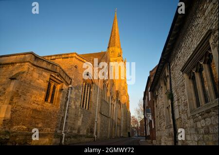 Abingdon, Angleterre - 19 janvier 2020; pas de personnes en vue. Un lieu de culte chrétien a été à cet endroit au confluent de la Tamise et de l'ock Banque D'Images