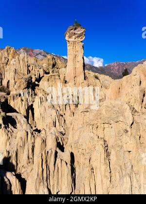 La Paz, Bolivie - 19 mai 2018; à ne pas confondre avec la Vallée de la Lune au Chili! Moon Valley est une région beaucoup plus petite près de la Paz, le cap Banque D'Images