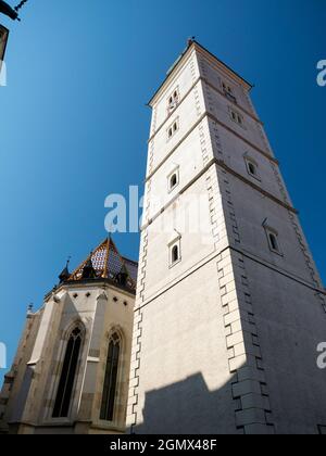 Zagreb, Croatie 0 2 septembre 2016 l'église Saint-Marc est l'un des plus anciens bâtiments de Zagreb, situé sur la place Saint-Marc et facilement reconnaissable par Banque D'Images