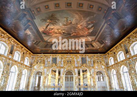 Pouchkine, Russie - 11 juin 2011. Le somptueux Palais Catherine est un palais rococo situé dans la ville de Tsarskoye Selo (Pouchkine), à 30 km au sud de Saint-PET Banque D'Images