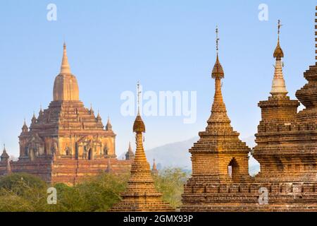 Bagan, Myanmar - 29 janvier 2013; l'un des grands temples bouddhistes de la vallée de Bagan à Mandalay, au Myanmar. Du 9ème au 13ème siècle, la ville Banque D'Images