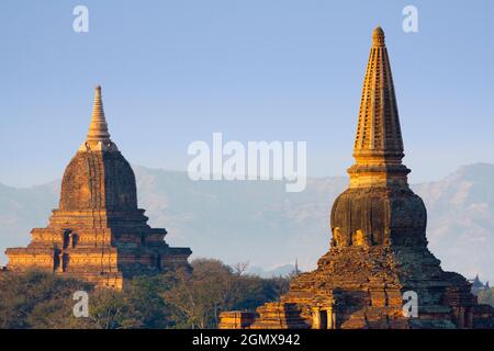 Bagan, Myanmar - 29 janvier 2013; l'un des grands temples bouddhistes de la vallée de Bagan à Mandalay, au Myanmar. Du 9ème au 13ème siècle, la ville Banque D'Images