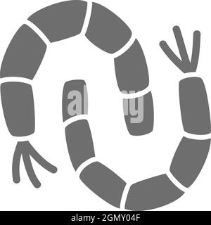 Probiotique, icône grise de bactéries. Isolé sur fond blanc Illustration de Vecteur