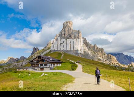 Dolomiti (Italie) - Vue sur la chaîne de montagnes des Dolomites, site classé au patrimoine mondial de l'UNESCO, en Vénétie et dans le Trentin-Haut-Adige. Banque D'Images