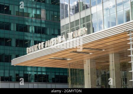 La Bank of America Tower est située à One Bryant Park à New York, aux États-Unis Banque D'Images