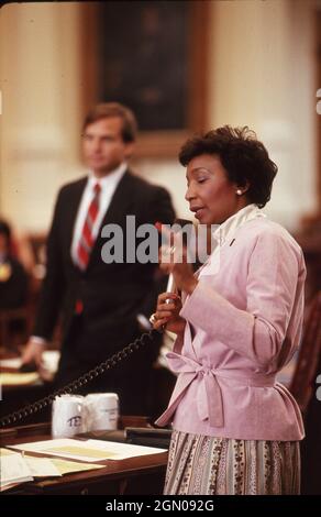 Austin Texas USA, 1991: Sénateur de l'État du Texas EDDIE BERNICE JOHNSON de Dallas, dans son dernier mandat au Sénat du Texas avant d'être élu au Congrès.©Bob Daemmrich Banque D'Images