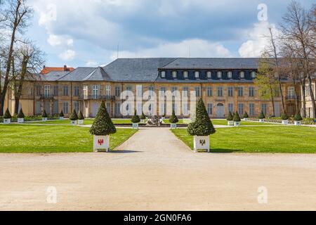 Hofgarten et le Nouveau Palais à Bayreuth, Bavière, Allemagne Banque D'Images