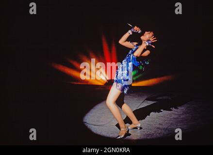 Corée du Sud. Séoul. Chanteuse de boîte de nuit féminine. Banque D'Images