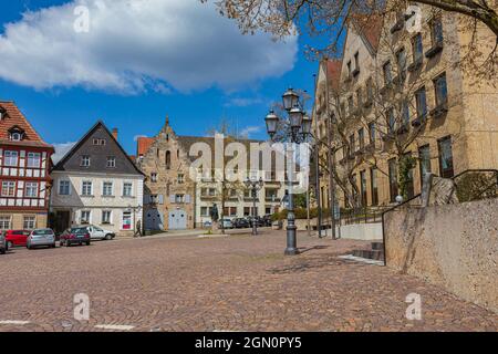 Place du marché à Kronach, Bavière, Allemagne Banque D'Images