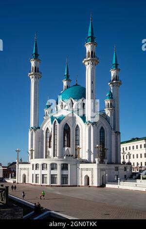 Mosquée Kul Sharif au Kremlin de Kazan, Kazan, district de Kazan, République du Tatarstan, Russie, Europe Banque D'Images