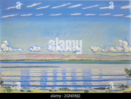 Art Ferdinand Hodler - Paysage Rhytmique sur le lac Léman Banque D'Images