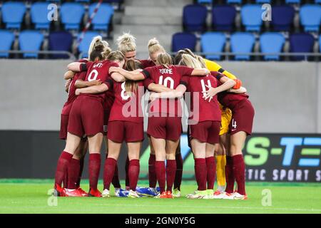 Luxembourg, Luxembourg. 21 septembre 2021. Équipe d'Angleterre avant le match de qualification de la coupe du monde des femmes de la FIFA 2021 entre le Luxembourg et l'Angleterre au Stade de Luxembourg, Luxembourg. Crédit: SPP Sport presse photo. /Alamy Live News Banque D'Images