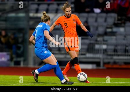 REYKJAVIK, ISLANDE - SEPTEMBRE 21 : Vivianne Miedema des pays-Bas lors du match du groupe C de qualification de la coupe du monde des femmes de la FIFA 2023 entre l'Islande et les pays-Bas à Laugardalsvollur le 21 septembre 2021 à Reykjavik, Islande (photo d'Andre Weening/Orange Pictures) Banque D'Images