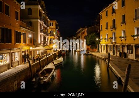 Nuit à Venise, Vénétie, Italie, Europe Banque D'Images