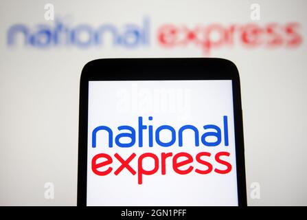 Ukraine. 21 septembre 2021. Dans cette illustration, un logo de National Express Group plc est visible sur un smartphone et un écran de pc. (Credit image: © Pavlo Gonchar/SOPA Images via ZUMA Press Wire) Banque D'Images