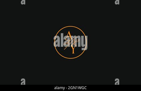 LETTRES AY AVEC LOGO FLEURS Illustration de Vecteur
