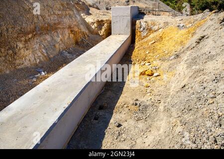 Site de construction d'une maison d'habitation Banque D'Images