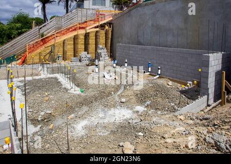 Site de construction d'une maison d'habitation Banque D'Images