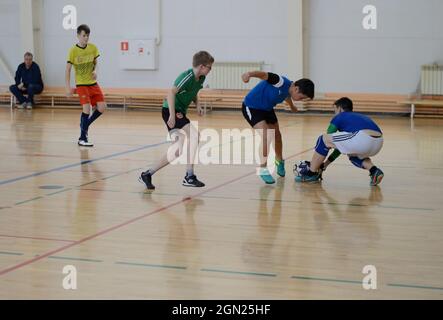 Kovrov, Russie. 5 mars 2017. Compétitions de Futsal dans le complexe sportif Molodozhnyy Banque D'Images