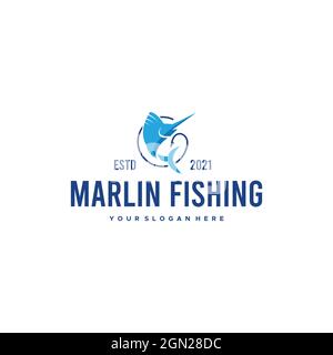 motif plat DE CROCHET pour ANIMAUX DE PÊCHE MARLIN Illustration de Vecteur