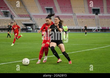 SKOPJE, MACÉDOINE National Arena 'Todor Proeski' 21 septembre 2021 18:00 (GMT+2): FIFA Women's World Cup 2023 qualification Group G Macédoine - Autriche Banque D'Images